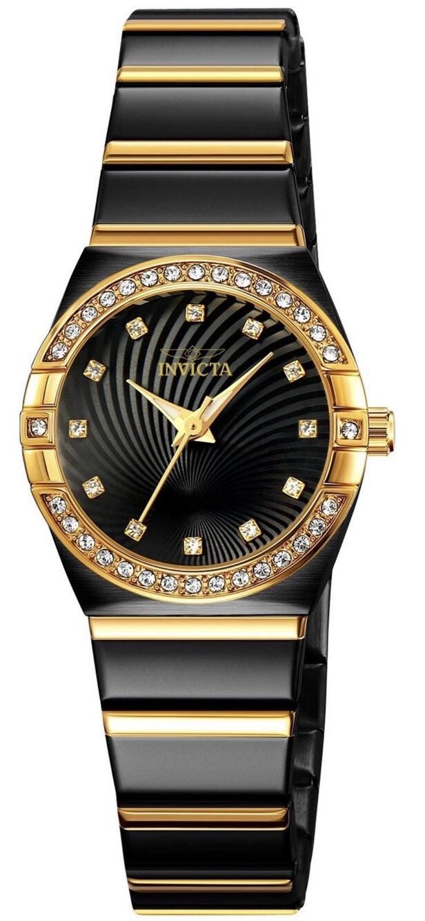 Invicta Angel Lady 27.8mm Gold and Black Tone 70267